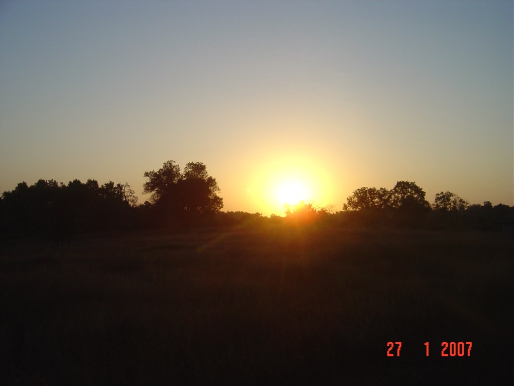 The sunset on the forests of Kanha National Park by Gautam Lahiri