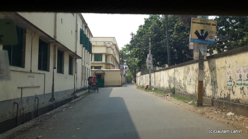The school and college buildings that skirted the Dupleix palace in Chandannagar by Gautam Lahiri