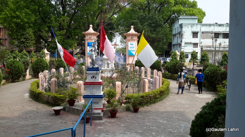 The courtyard right up front of the church in Chandannagar by Gautam Lahiri