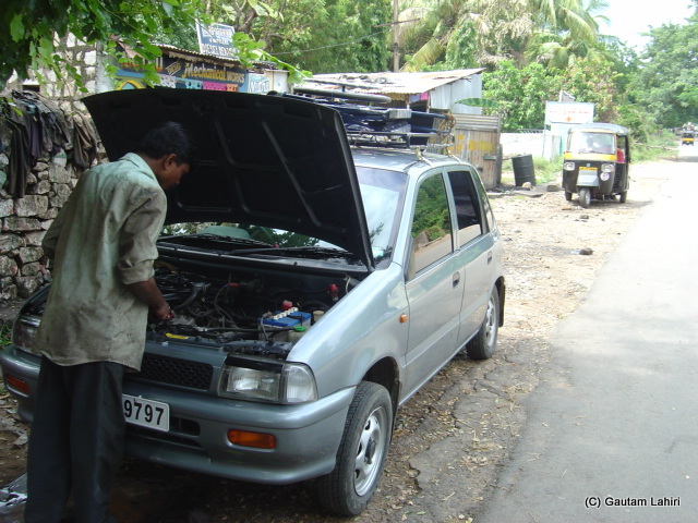 My Maruti Zen at Nagarjuna Sagar Dam, Telengana, India by Gautam Lahiri