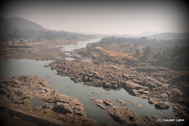 Rocky river bed as water recedes in the winter at Massanjore, Jharkhand, India by Gautam Lahiri