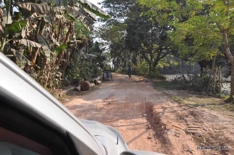 Broken roads around the ancient relics at Chandraketugarh, taken by Gautam Lahiri