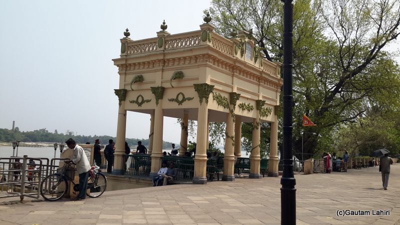 The decorated structure on the banks of river ganges in Chandannagar with the big trees swaying in the background did for a moment took us somewhere in France, walking the Seine riverside by Gautam Lahiri