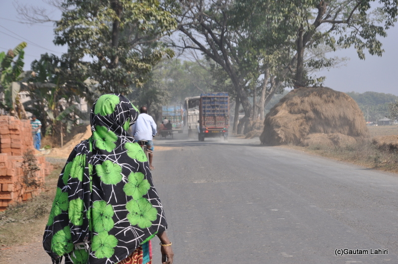 Growing population on the road from Kolkata to Chandraketugarh, taken by Gautam Lahiri