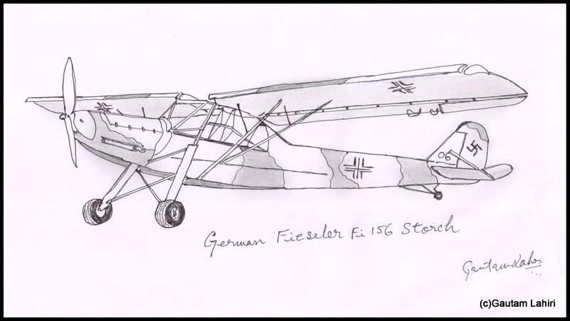 Fieseler Fi 156 Storch Germany 1936 drawn by Gautam Lahiri