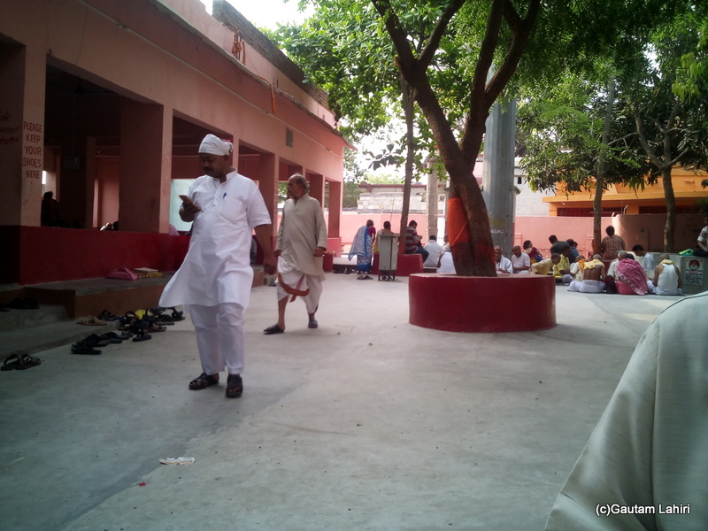At Gaya, The Phalgu river temple complex. The puja was about to begin amidst the roaming pandas by Gautam Lahiri