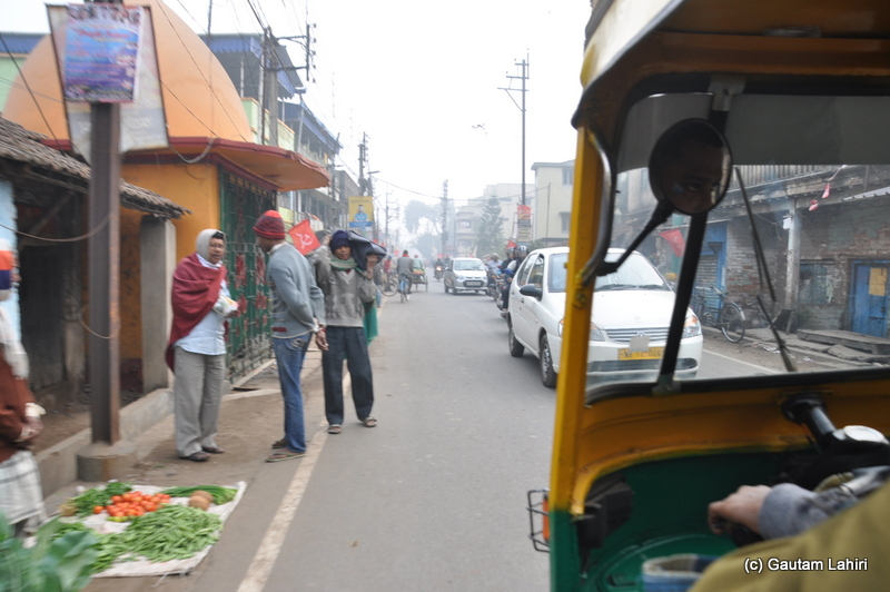 On our way to the train station, bidding goodbye to Bosipota by Gautam Lahiri