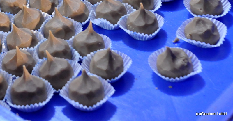 The famous "Sandesh". The one here looked different than the ones, found in Kolkata, Nevertheless, it was out of the world at Chandannagar by Gautam Lahiri