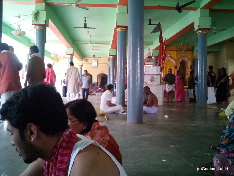 At Gaya, Halfway through my second session as people concentrated around me at the Visnupada temple by Gautam Lahiri