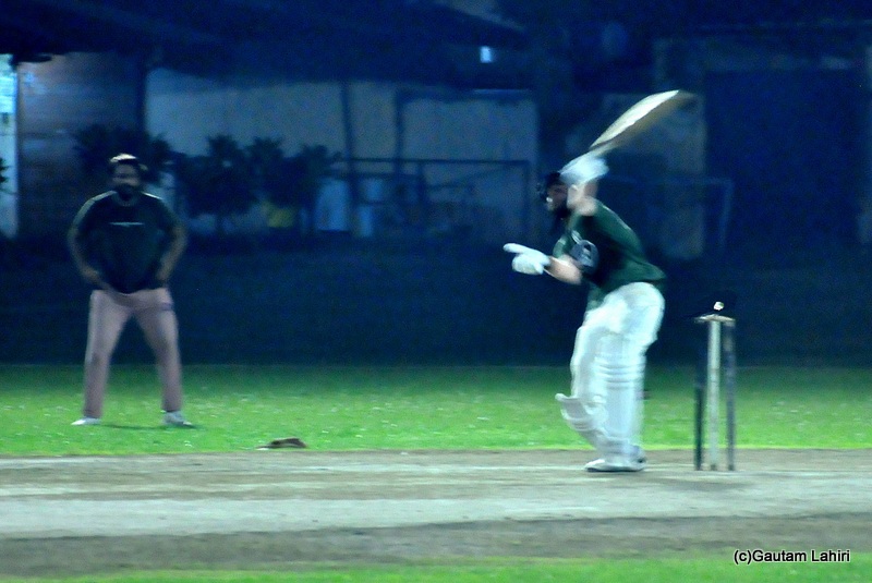 Cricket ball touching the bales in a cricket match  in cricket by Gautam Lahiri