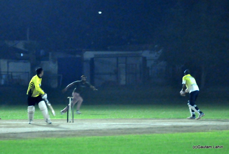 A shot by a batsman in cricket by Gautam Lahiri
