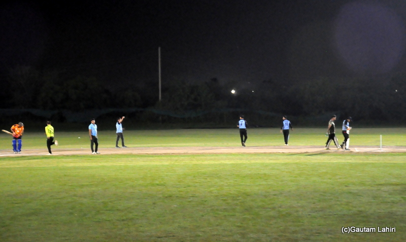 Cricket match fielders arranging at field positions by Gautam Lahiri