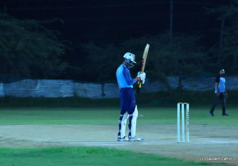 Batsman gets ready by Gautam Lahiri