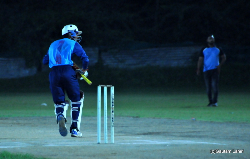Batsman in action by Gautam Lahiri