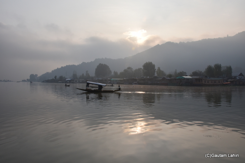 The beautiful Dal Lake, and its lovely colors at Srinagar, Jammu & Kashmir