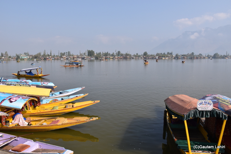 The exquisite Boulevard Road around the Dal Lake, at Srinagar, Jammu & Kashmir, India.