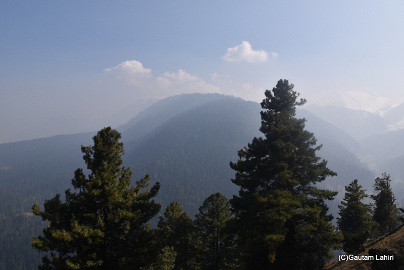 Driving over the circuitous hilly roads of Gulmarg, from Srinagar, Jammu & Kashmir, India.