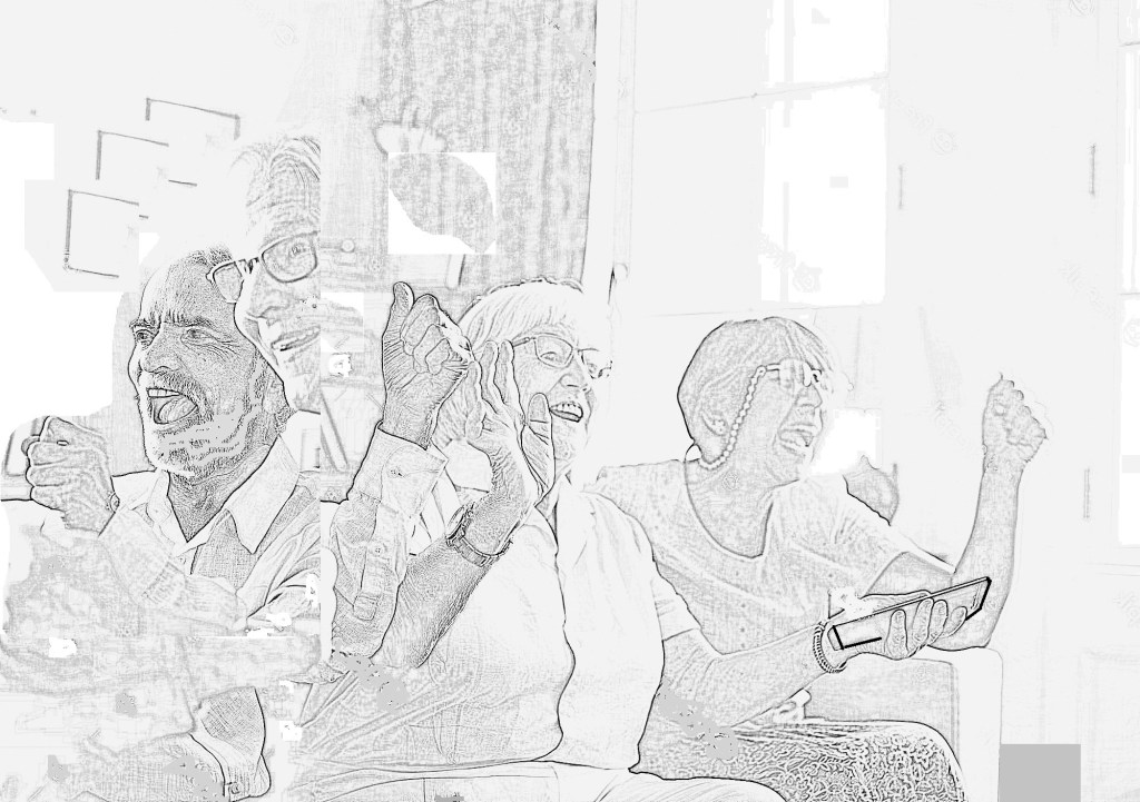 Friends and relatives were happy so they laughed to their heat's content