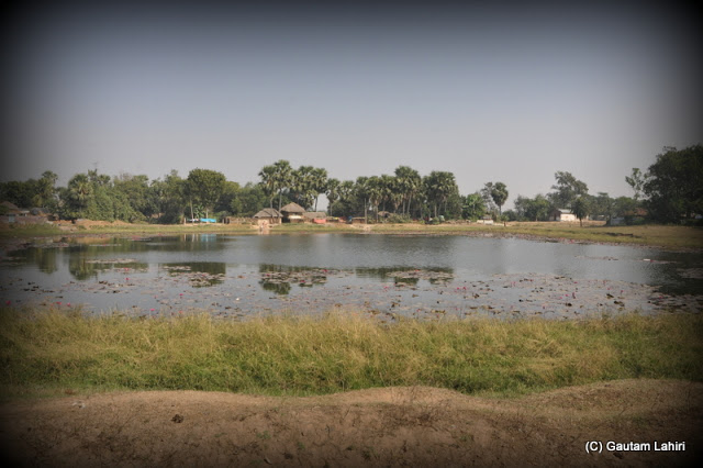 Small to medium lakes on the roadsides  at Santiniketan, West Bengal, India by Gautam Lahiri