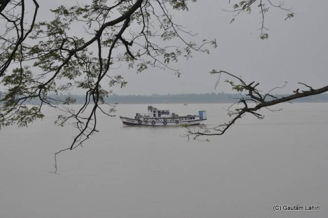 The last sortie our steamer makes before she anchors at the Gadiara jetty at Gadiara, Hooghly, West Bengal, India by Gautam Lahiri