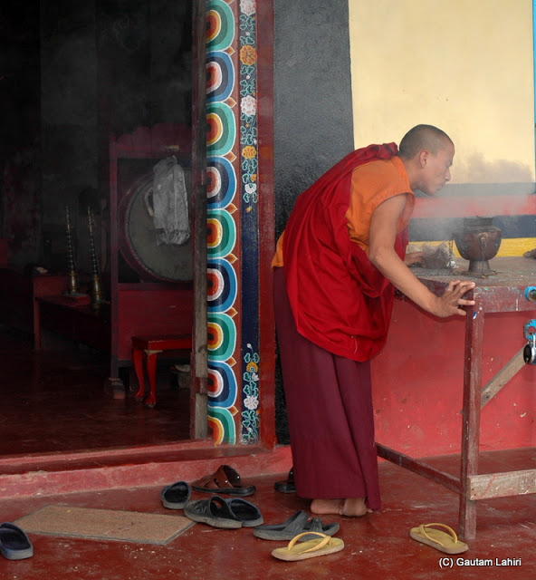 At a Tibetan monastery   at Darjeeling, West Bengal, India by Gautam Lahiri