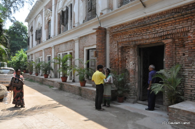 Rajbari entrance embellished with bricks welcomes the visitor at Bawali Rajbari, Kolkata, West Bengal, India by Gautam Lahiri