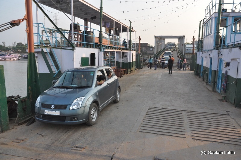 Car ferry at Hatania Doania, Bakkhali beach, West Bengal, India near Bay of Bengal by Gautam Lahiri