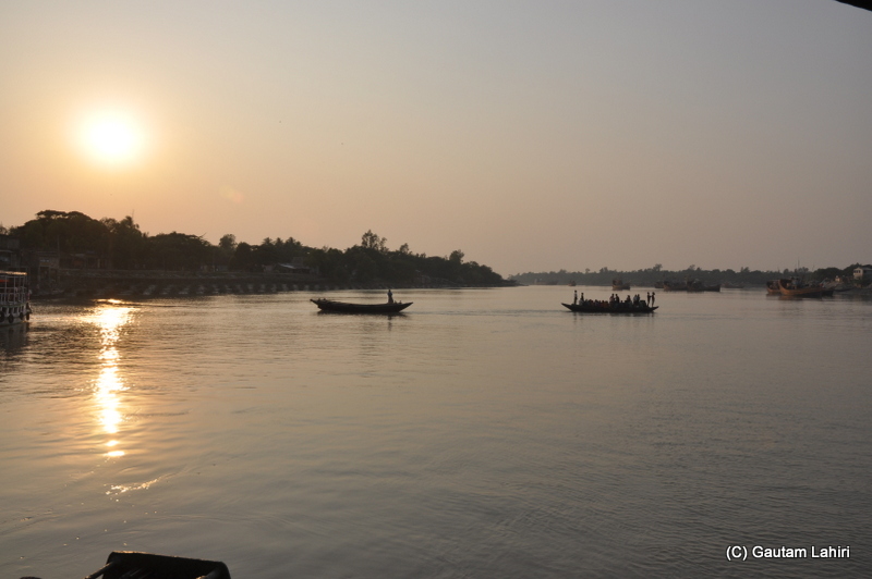 Car ferry at Hatania Doania, Bakkhali beach, West Bengal, India near Bay of Bengal by Gautam Lahiri
