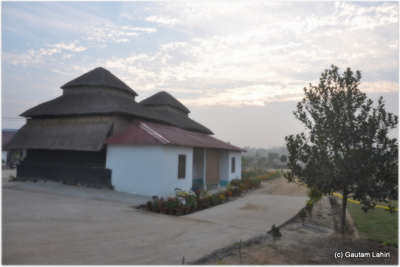 Modern hutment adorned the resort greeted the eastern sun at Joypur jungle, Bankura by Gautam Lahiri
