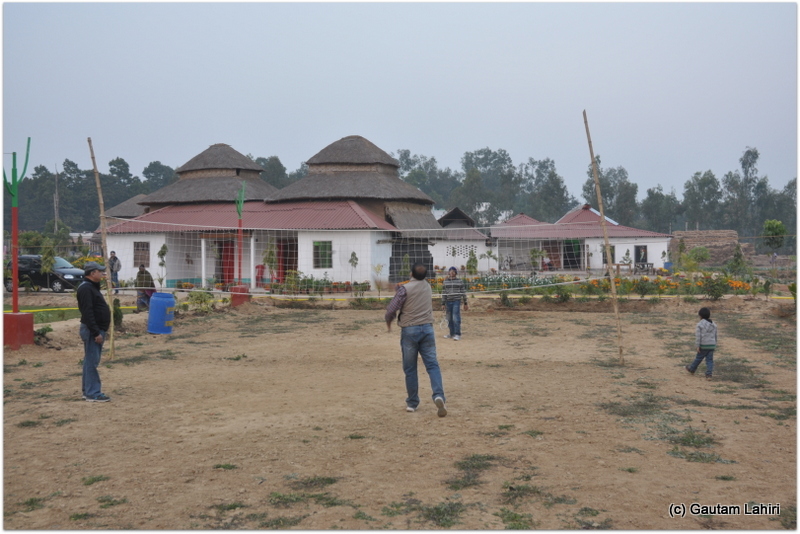 Badminton court was pretty active till the sun waned away over the western horizon at Joypur forest, Bankura by Gautam Lahiri