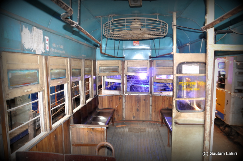 The first class compartment, ladies section of a Calcutta Tramways Tram by Gautam Lahiri at Kolkata, West Bengal, India