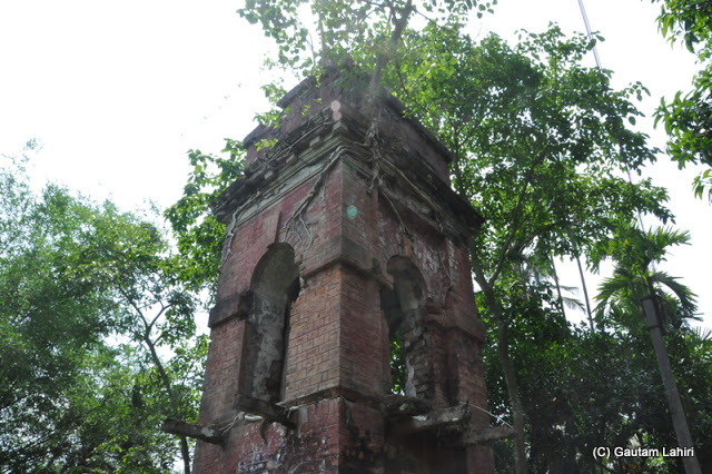 A very old water tank constructed of bricks and cement, perhaps 200 years old still stands to deliver its duty for which it was made at Taki, West Bengal, India by Gautam Lahiri