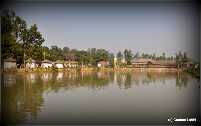 The water body lake inside the Joypur forest, Bankura, near Bishnupur, West Bengal, India.