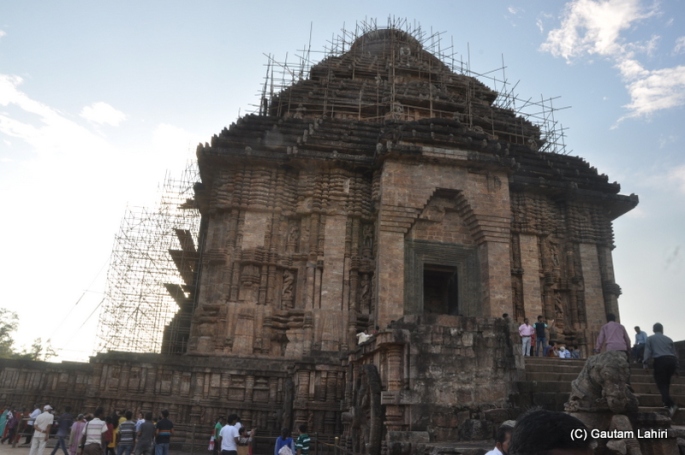 South east corner gives a good view of the main temple where the rocky horse is seen pulling the chariot at Puri, Odisha, India by Gautam Lahiri 