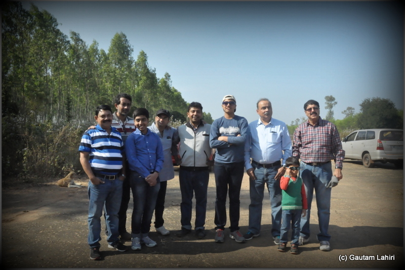 The gentlemen flying team after taxing the aircraft without wings, one of the DC-3s' can be seen in the background at British airfield at Joypur jungle, Bankura by Gautam Lahiri