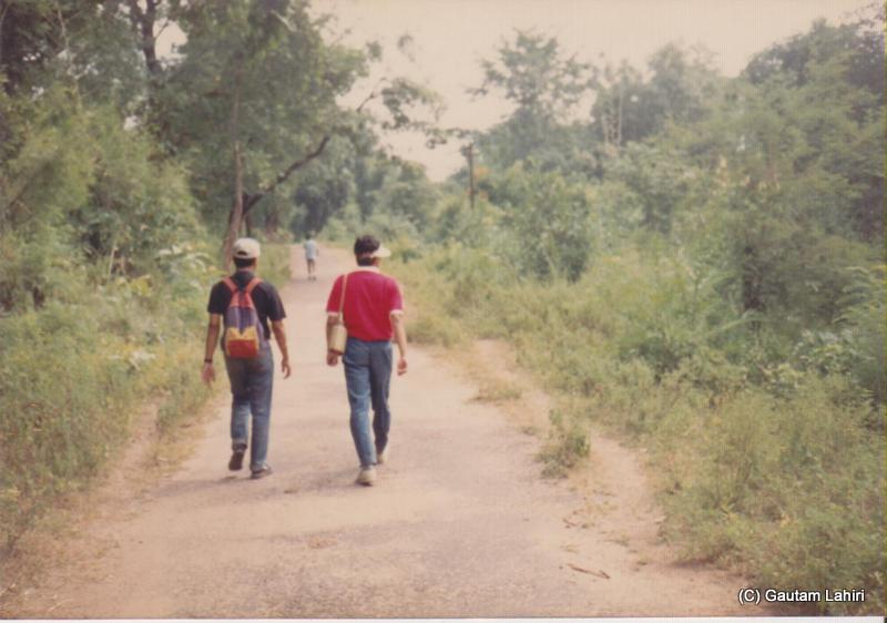 Started our morning trek through the Betla jungle at Jharkhand, India by Gautam Lahiri