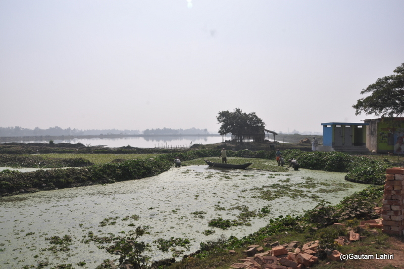 Brick kilns and water lakes on the road from Kolkata to Chandraketugarh. taken by Gautam Lahiri