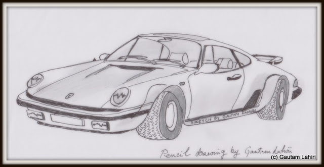 Porsche 911 Carrera, drawn by Gautam Lahiri