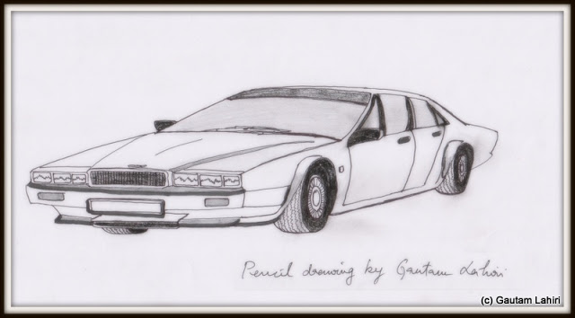 Aston Martin Lagonda, drawn by Gautam Lahiri
