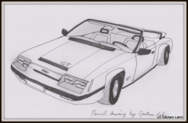 Ford Mustang GTi, drawn by Gautam Lahiri