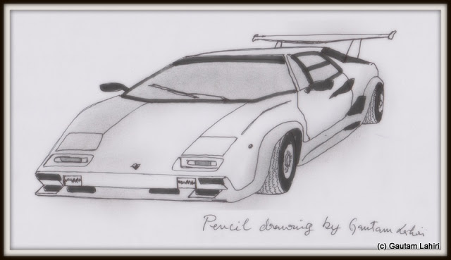Lamborghini Countach S, drawn by Gautam Lahiri