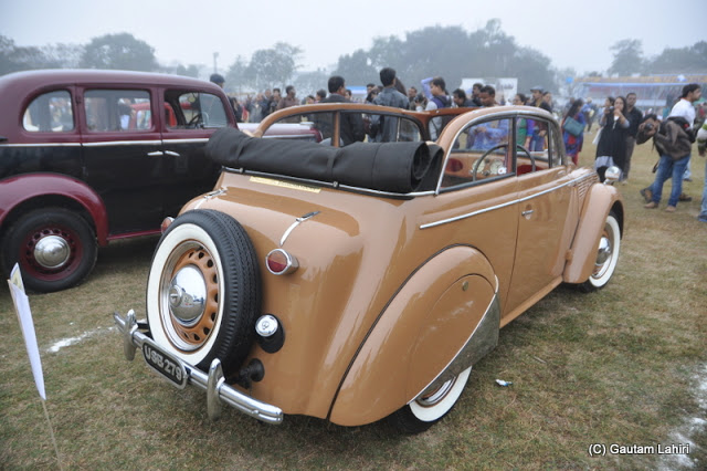 1937 Opel Cabrio 10 HP, 4 cylinders looked very aristocratic with its brown color  at Kolkata, West Bengal, India by Gautam Lahiri