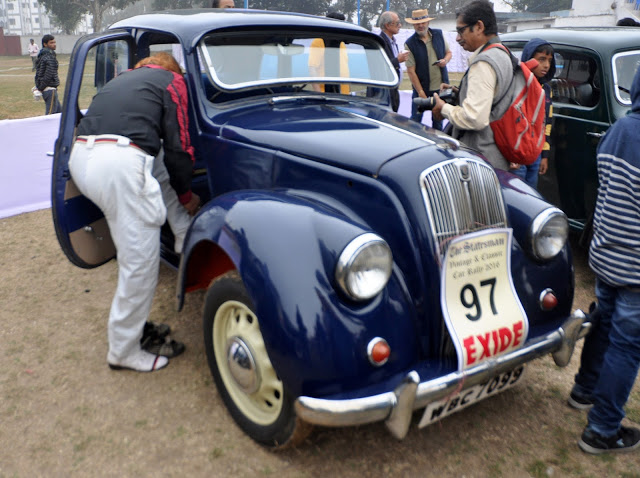1948 Morris 8 was a successful car in India, especially in Bengal, with middle-class families for her frugal petrol sipping behavior  at Kolkata, West Bengal, India by Gautam Lahiri