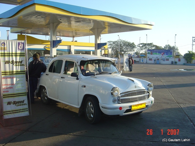 We filled her 42 liters tank capacity for a non-stop, and smooth onward journey towards Kanha forest reserve by Gautam Lahiri