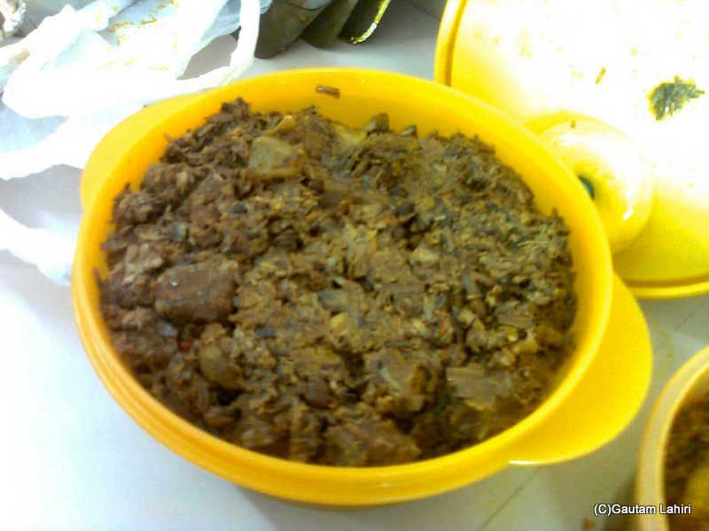 Mocha ghonta or vegetale made of banana flowers by gautam lahiri