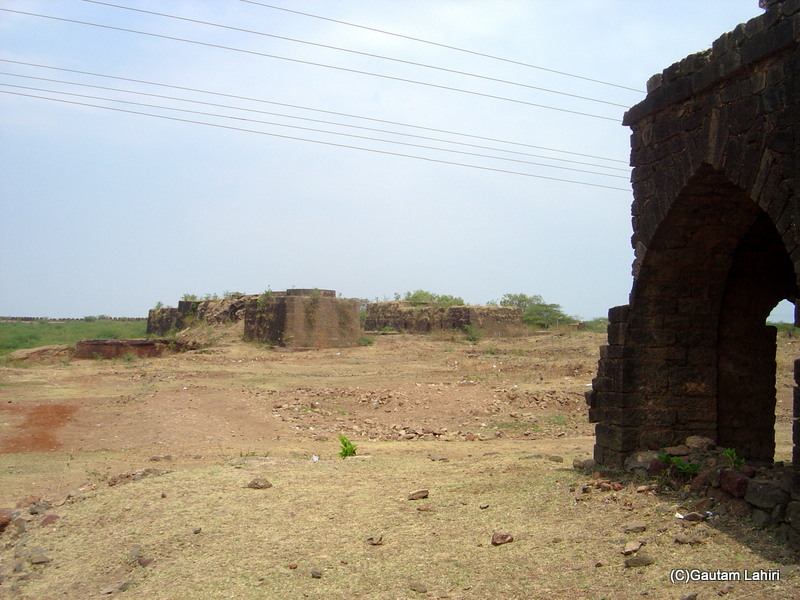 Tarkash mahal stood at the edge of a huge ground. The far away dome was one of the entrances to the Bidar fort by Gautam Lahiri