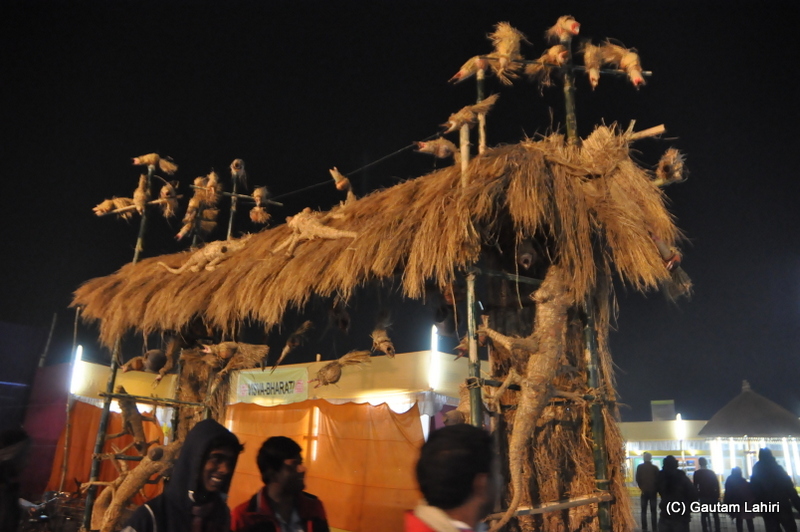 A gate to a pavilion at poush mela at Santiniketan made of jute, West Bengal, India by Gautam Lahiri