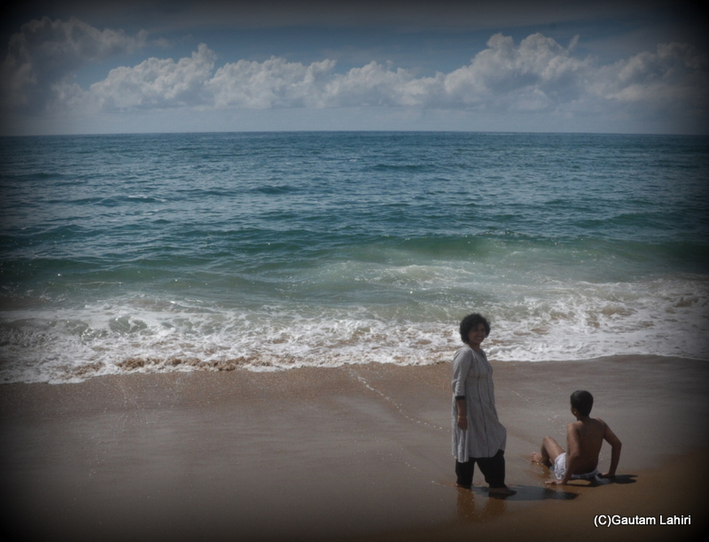 Crashing sea waves at the golden sandy beach of Puri, Bhubaneshwar, Odisha, Orissa India by Gautam Lahiri

