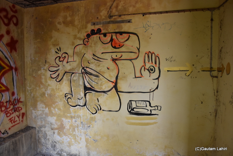 Graffiti inside the visitor's room, Chaurasia Kutiya, Rishikesh by gautam lahiri