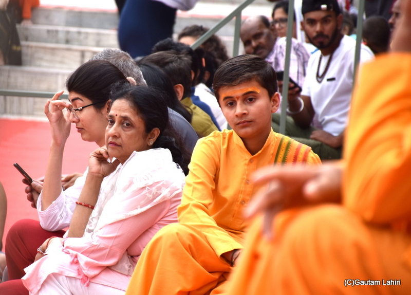 Young monks, in saffron dress at Parmarth Niketan, Rishikesh by gautam lahiri